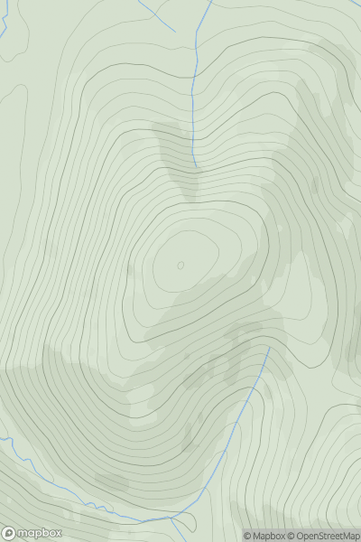 Thumbnail image for Dod Hill [The River Tweed to the English Border] [NT408000] showing contour plot for surrounding peak
